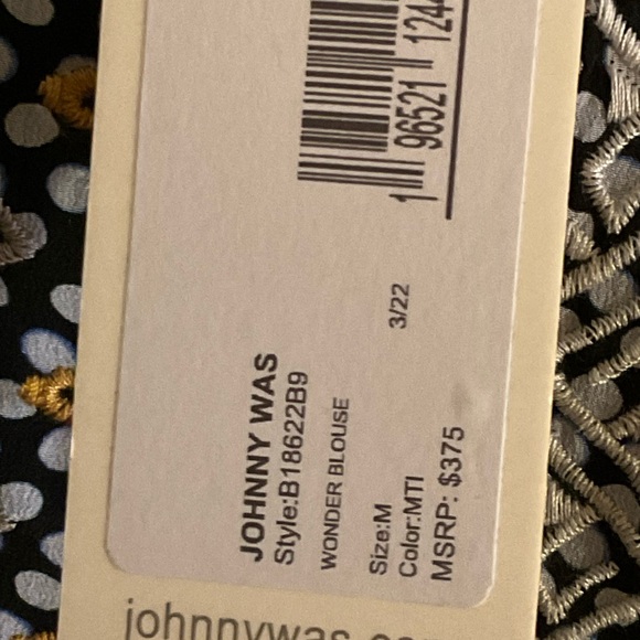 Johnny Was Silk NW Tags Wonder Top Medium - Picture 6 of 12